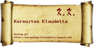 Keresztes Klaudetta névjegykártya